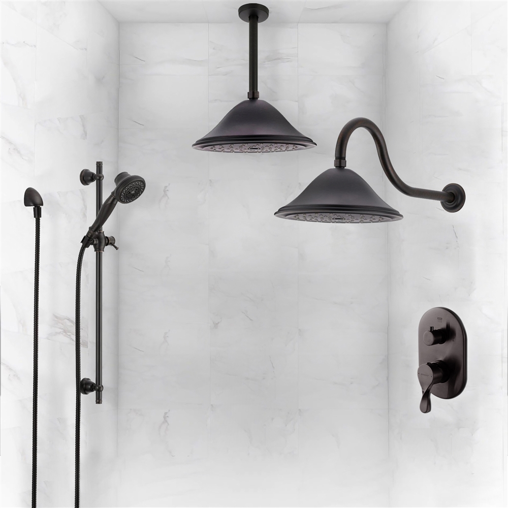 Fontana Duo Shower Heads With Slidebar Handshower